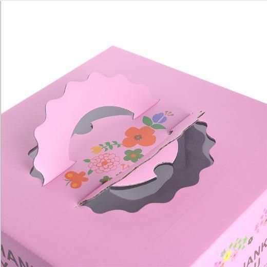 Corrugated Cardboard Printing for Pastry Wholesale Customized Birthday Wedding Party Food Cake Pastry with Corrugated Cardboard Package Carry Cupcake Shaped Box