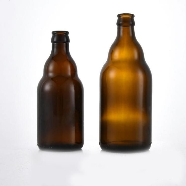 Empty Amber Glass Beer Bottles 330ml 500ml with Crown Lids