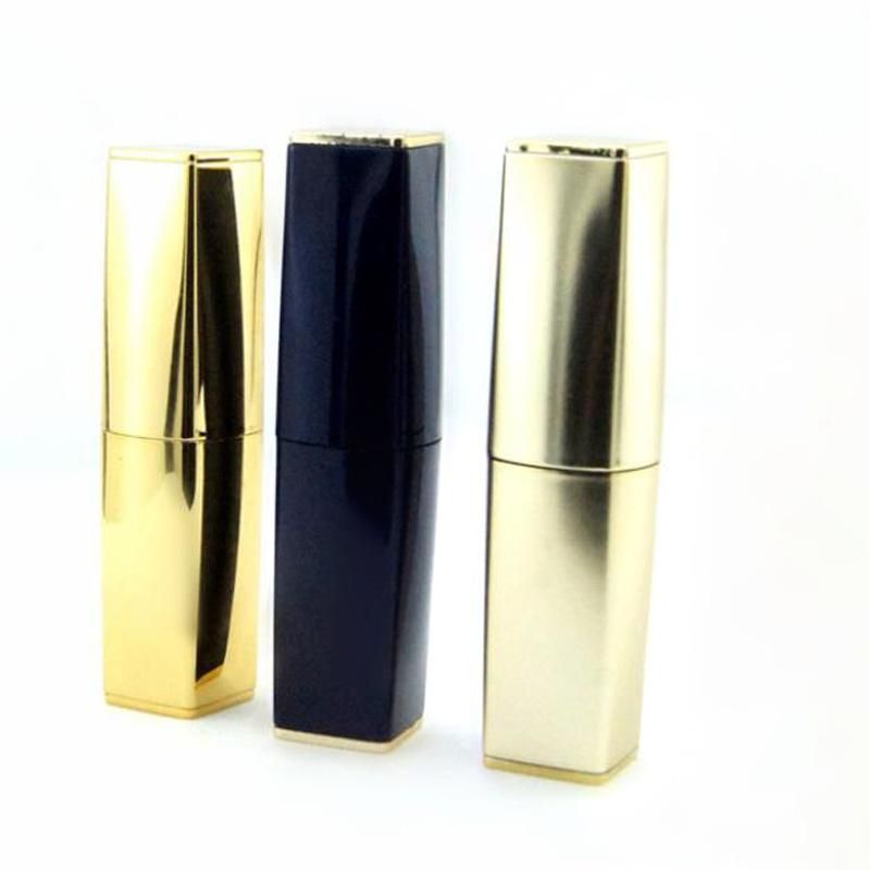 4.3G in Stock Top Sell Low MOQ Luxury Lip Shape Cosmetic Containers Black Matte Lipstick Tube for Makeup