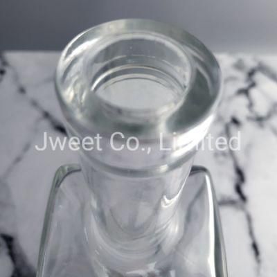 OEM Design Square Empty Reusable Alcohol Liquor Glass Bottle 500ml