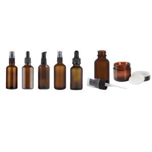 Cosmetic Glass Bottle Set Essential Oil 5ml 10ml 15ml 30ml 50ml 60ml 100ml Glossy Glass Dropper Bottle