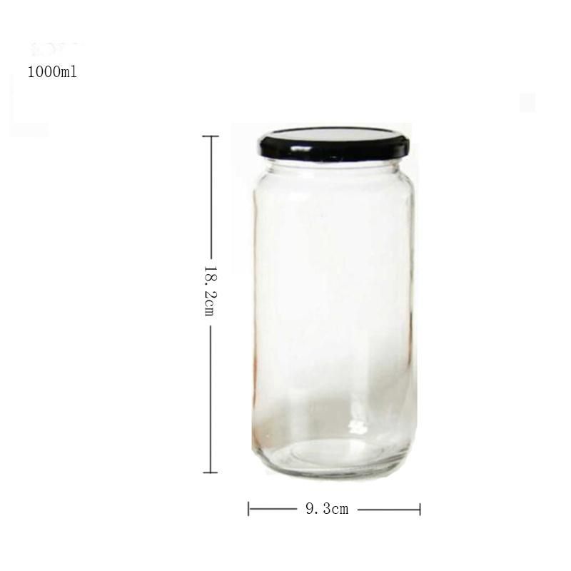 Large 32 Oz Round Food Jam Pickles Glass Jar with Twist-off Cap