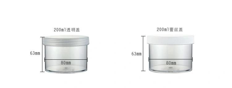 Ins 200ml Slime Transparent Bottle PS Plastic Jar with PP Cap