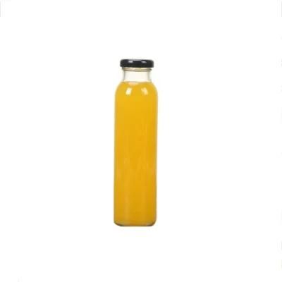 250ml Round Long Empty Coffee Juice Beverage Water Glass Bottle with Metal Cap