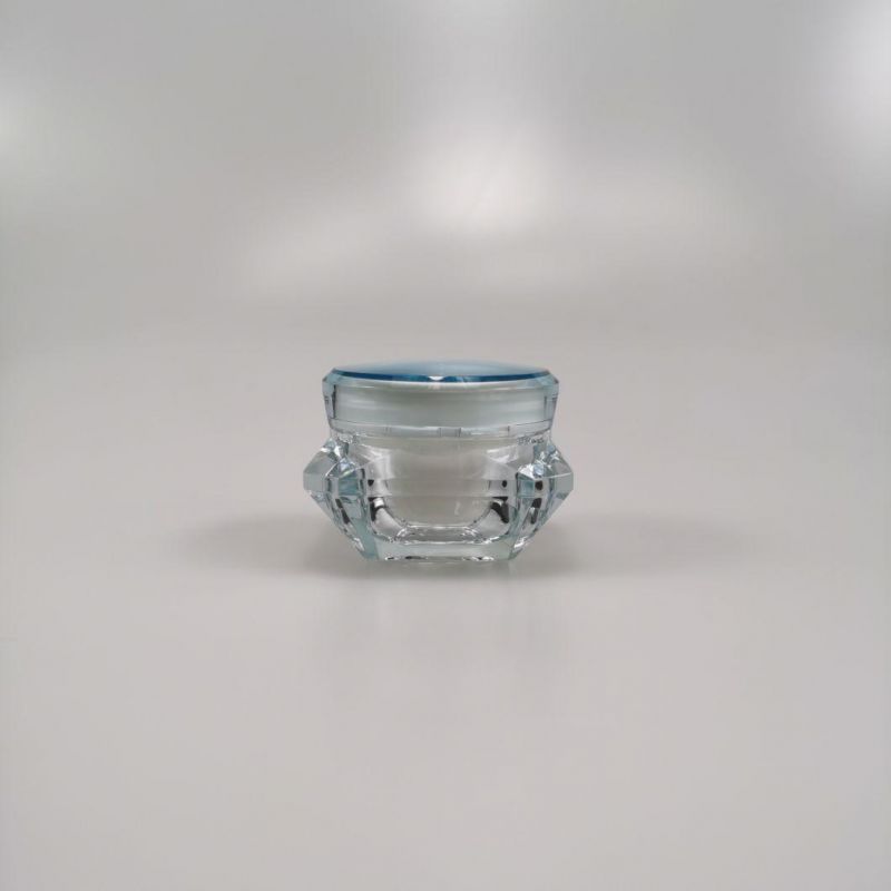 15g Cosmetic Diamond Shape Acrylic Moisturizer Plastic Cream Jar