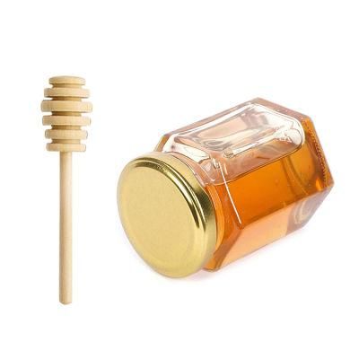 Hexagon Glass Honey Jar Glass Bottle for Food Storage 180/380/500/730ml