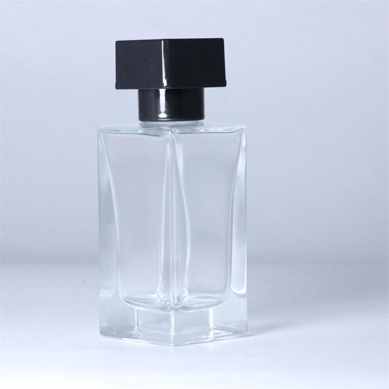 Factory Price Low MOQ Parfum Bottle 50ml Square Glass Perfume Bottles for Men