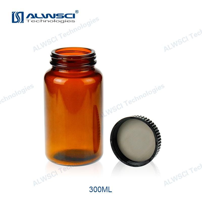 Alwsci Wide Mouth 120ml 38-400 Wide Mouth Amber Glass Bottle