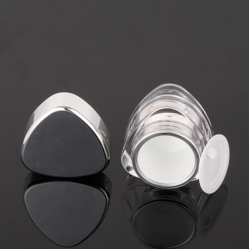 Latest Design 20g Empty Cosmetic Packaging Unique Shape Luxury Cream Acrylic Skincare Container Plastic Jar