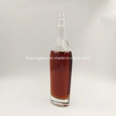 Hoson New Product Stock Mould Transparent Lead Free Glass Custom 500ml 700ml 750ml Glass Bottle for Wine