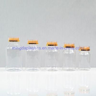 Pet 300ml Prescription/Supplement Packaging/Food Grade Plastic Medicine Sloping Shoulder Bottle