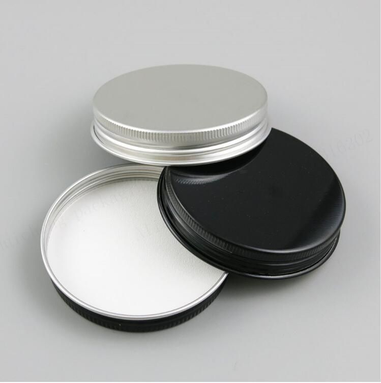 Empty Refillable Aluminum Jar 60ml Black Gold White Pink Silver Metal Tin 2oz Cosmetic Containers Crafts Packaging