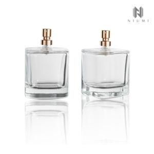 60ml Glass Spray Bottle Thick Bottom Square Fine Mist Perfume Bottle with Aluminum Fine Mist Atomizer