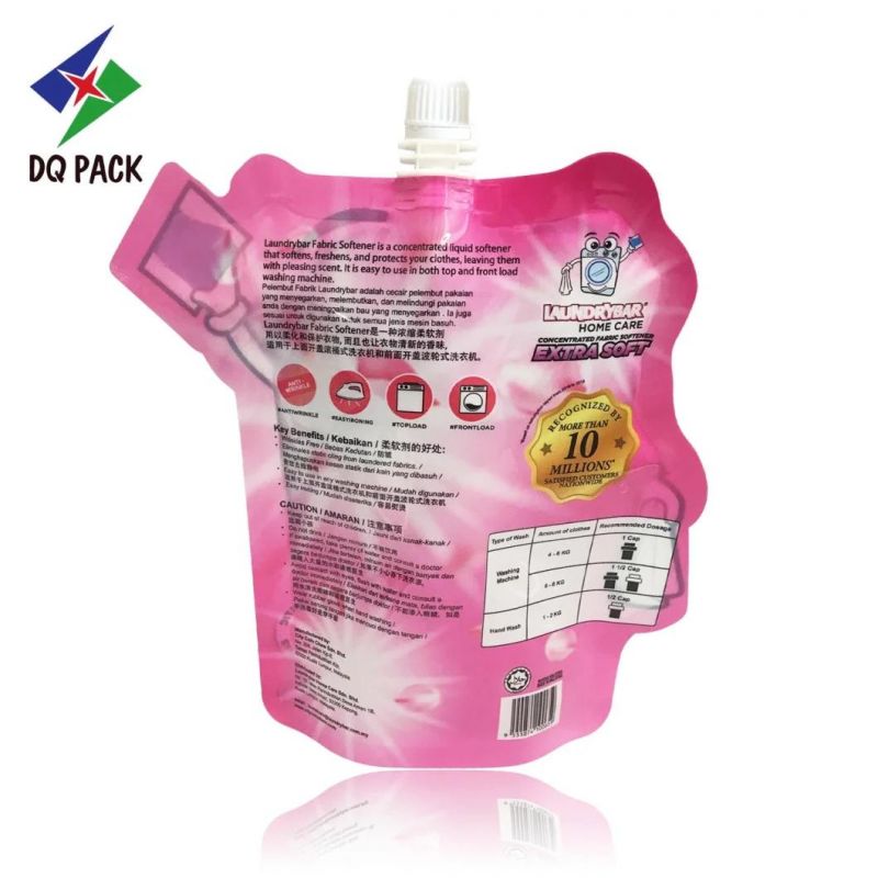 Softener Packaging Special Shape Stand up Pouch with White Cap