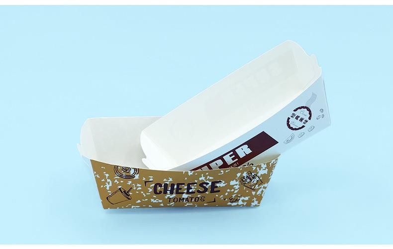 Wholesale Custom Print Disposable Biodegradable Kraft Paper Fast Food Chips Packing