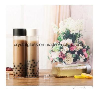 400ml Voss Style Beverage Juice Glass Water Bottle with Screw Cap