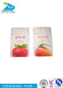 Multi Color Printed Matte White Fruit Plastic Packaging Bag with Double Zip Lock