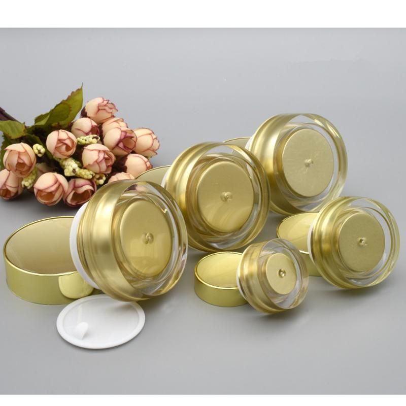 5g 10g 20g 30g White Pink Gold Empty Refillable Cream Acrylic Jar Plastic Cosmetic Packaging Bottle for Makeup Product