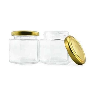 45ml 1.5oz Mini Hexagon Glass Honey Jar with Lid