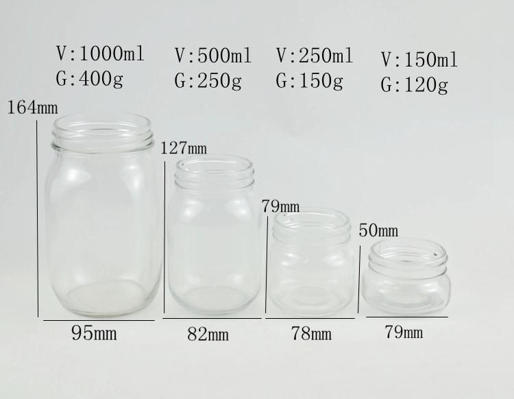 Easylife 500ml Machine Made Glass Preserving Jar Middle Size Mason Jar with Lid