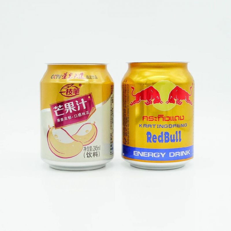 8oz Stubby 250ml Energy Drink Cans with 202 Sot Lid for Beverage Canning Line From China Producer