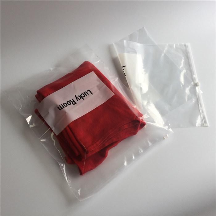 Resealable Transparent Custom Printed LDPE Plastic Zip Slider Bags for Clothes Packaging