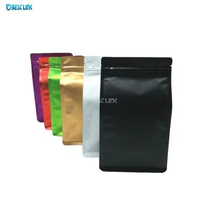 Various Color Customized Size Food Packaging Aluminum Foil Pouch Zip-Lock Stand up Poly Bag with Tear Notch &amp; Side Window