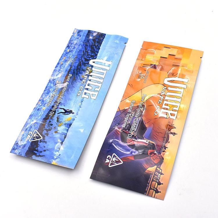 Custom Printed Zip Lock Mylar Smell Proof Bags for Atomizer Cartridge Packaging