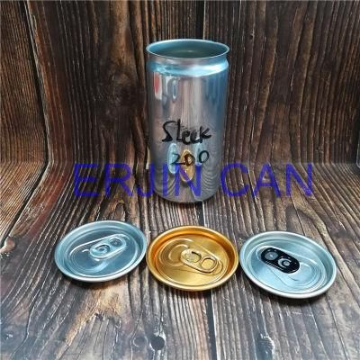 China Slick Sleek 200ml 6.7oz 6.8oz Ounce Empty Blank Brite Silver Aluminum Can for Energy Drinks