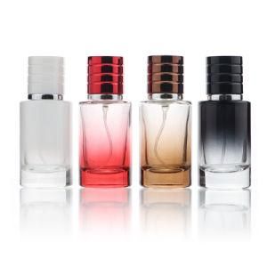 Cylindrical Perfume Bottle Spray Color Glass Perfume Bottle 30ml Cosmetic Packaging Spray Bottle