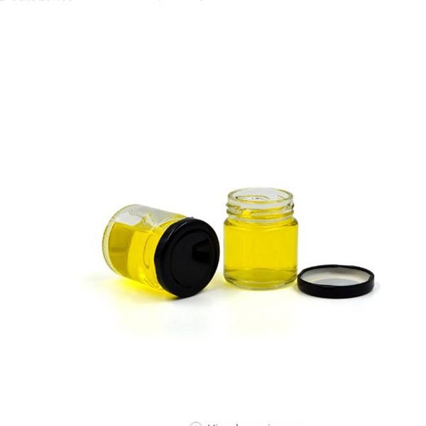 Salad Dressing Packing Glass Container with Black Cap