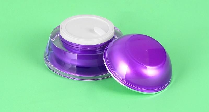 15g Elegant Purple Empty Plastic Acrylic Cream Jar for Skin Care Products