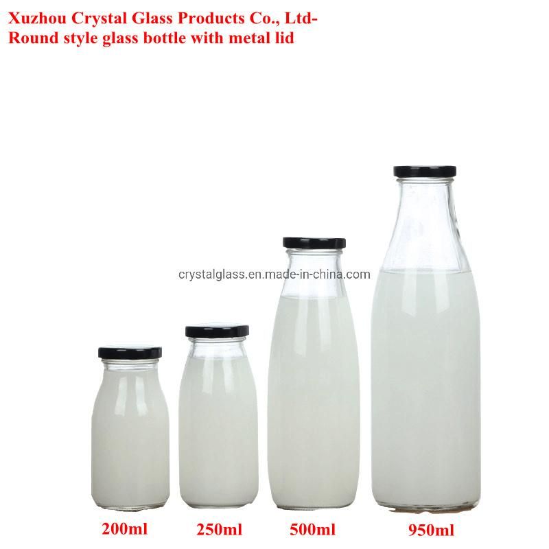 500ml Fresh Milk Bottle Glass with Tinplate Closuer