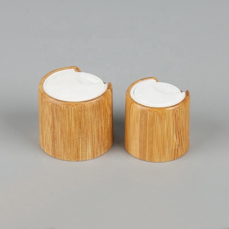 Plastic Cap Bamboo Wooden Bottle Cap 24/410 Plastic Disc Top Lid Bamboo Cap