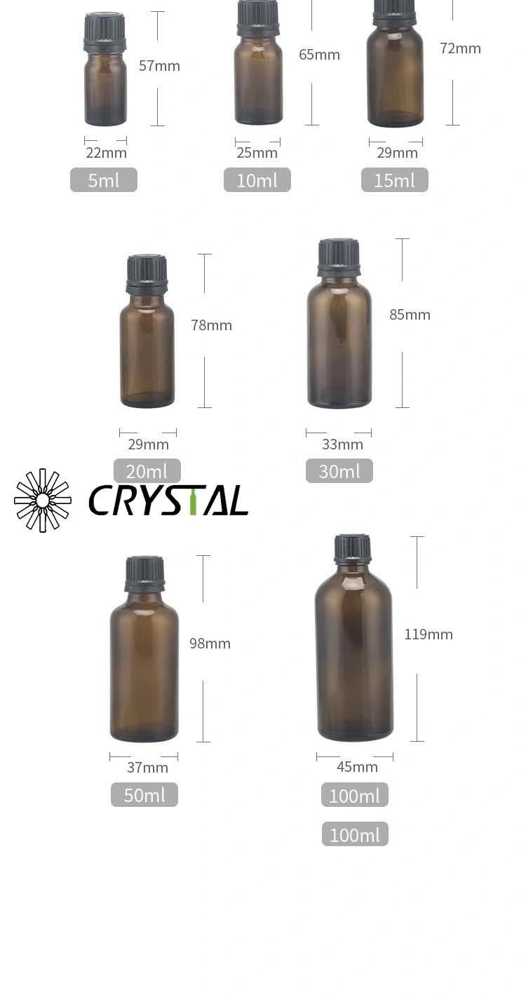 50ml Essential Oil Glass Bottles with Dropper Cap