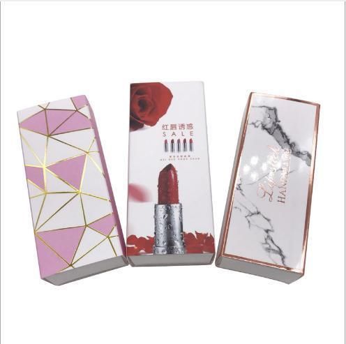 Wholesale Custom UV Color Printing Matte Gold Silver Laser Cardboard Lovely Beauty Cosmetic Lipstick Packaging Brown Green Orange White Black Purple Paper Box