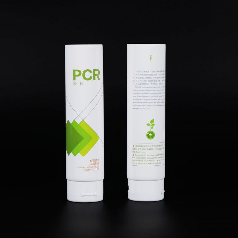White Custom Packaging Cream Tube Degradable PCR Airless Sunscreen Tube Sugar Cane