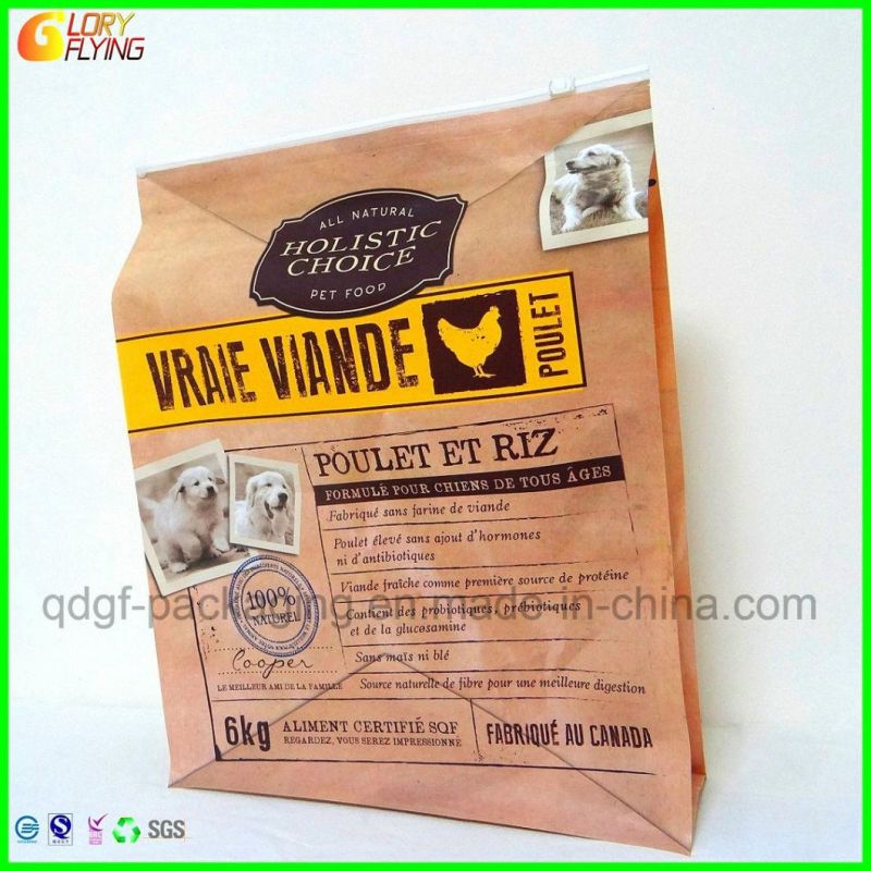 Plastic Pet Food Bag with Zipper for Packing 6kg Dog Food