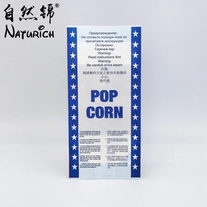 Kraft Paper Bag for Microwavable Popcorn Food Packaging Bag