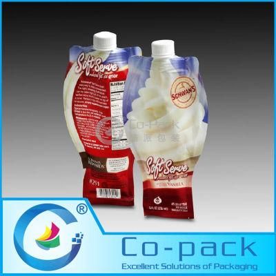 Shape Drink Packaging Plastic Bag with Spout