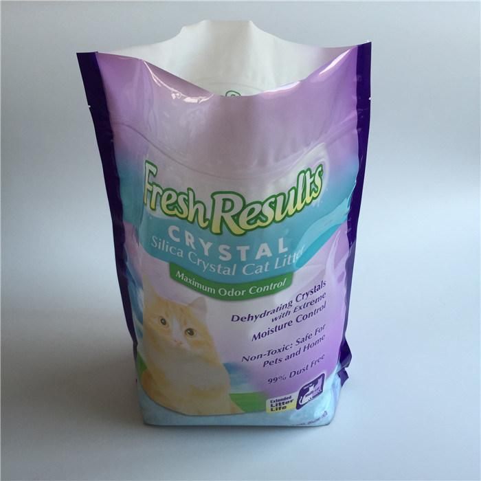 Custom Logo Printed Stand up Flat Bottom Zip Lock Plastic Pet Food Packaging Bag