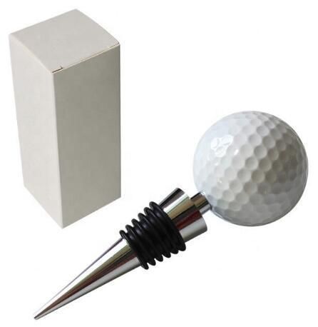 Zinc Alloy Food Grade Golf Ball Wine Bottle Plug