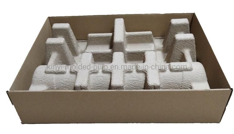 Recyclable Biodegradable Custom Molded Paper Pulp Packaging Box Tray