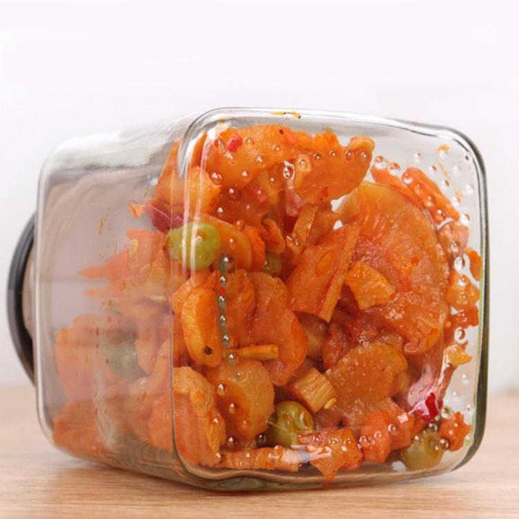 Small 100ml Square Jam Honey Food Storage Glass Jar Glass Container