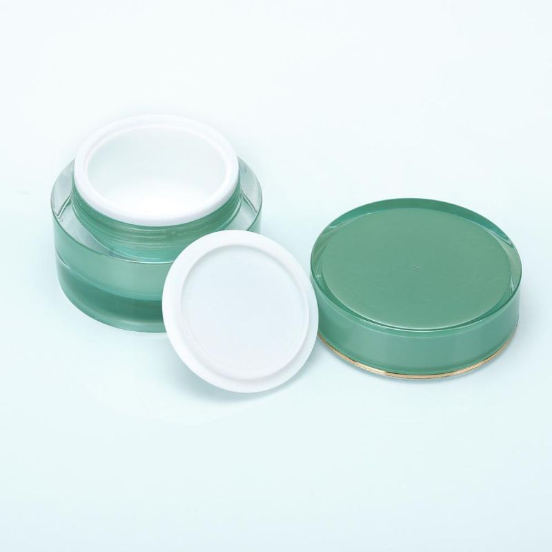 20g Green Acrylic Cream Jar for Cosmetic