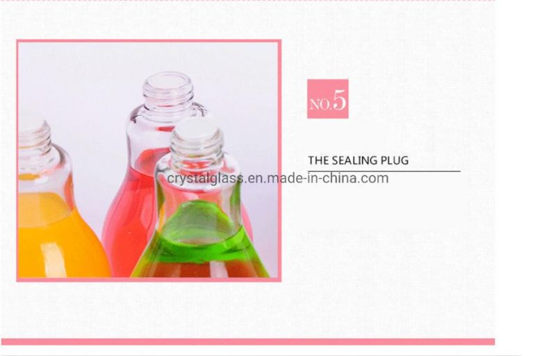 Glass Gift Bottle for Juice and Milk Water for Bar in Light Bulb Color