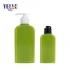 Pet 350ml 150ml High Quality Empty Cosmetic Packaging Green Square Lotion Shampoo Bottle with Round Corner