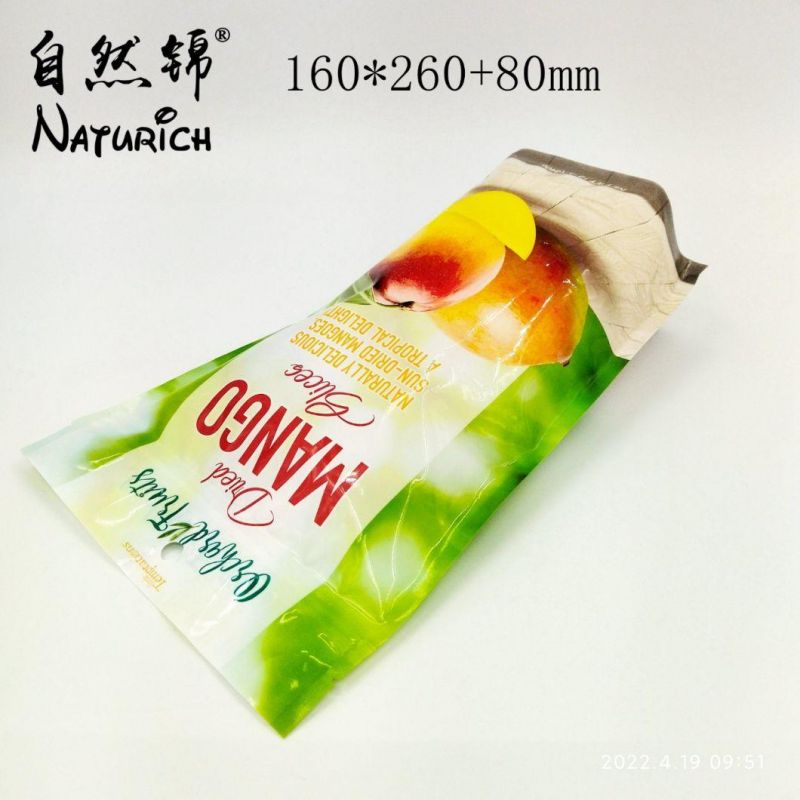 12oz/340g Dried Mango Slices Packaging Bag Recyclable Plastic Zipper Bag