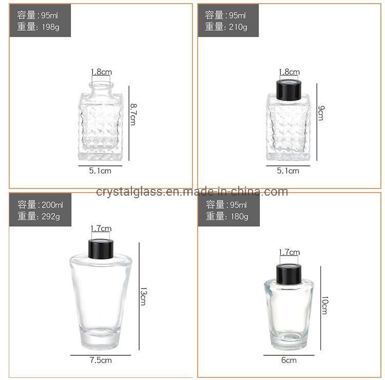 Crystal Fragrance Empty 50ml 100ml 150ml 200ml Glass Diffuser Bottle