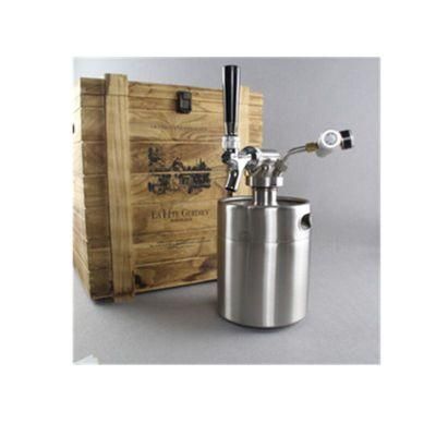 Portable Stainless Steel Homebrewing Soda 5L Mini Empty Beer Keg Distributor